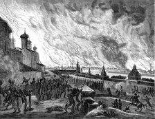 Moscow on fire, 15th September 1812 (1882-1884).Artist: A Etienne