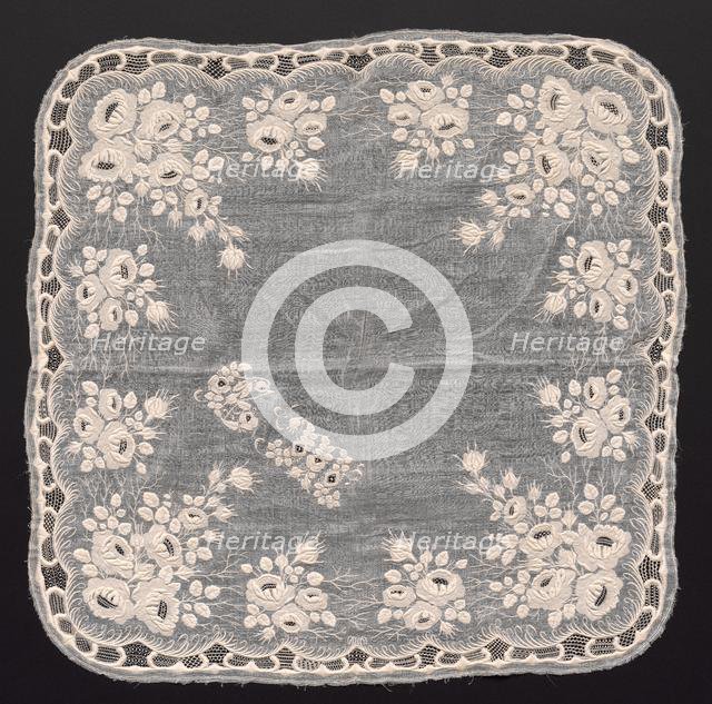 Handkerchief, 1800s. Creator: Unknown.
