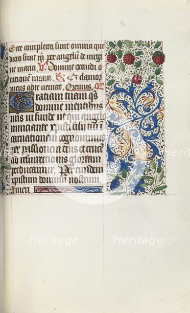 Book of Hours (Use of Rouen): fol. 79r, c. 1470. Creator: Master of the Geneva Latini (French, active Rouen, 1460-80).