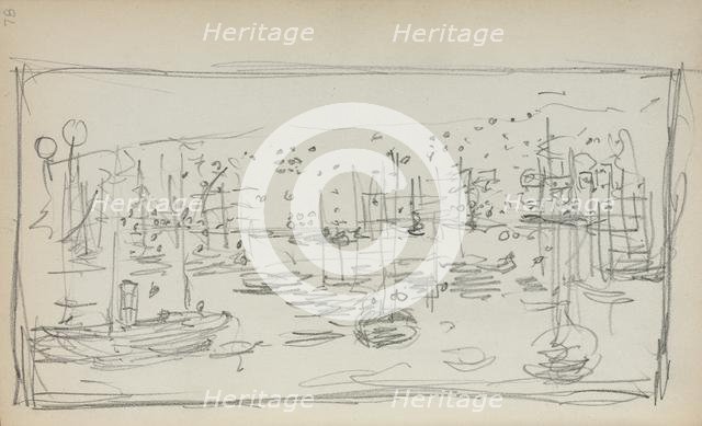 Italian Sketchbook: Harbor (page 78), 1898-1899. Creator: Maurice Prendergast (American, 1858-1924).