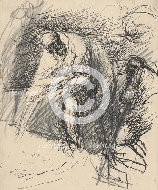 Bent old man, 1940-1944. Creator: Ján Novák.