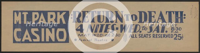 Return to Death, Holyoke, MA, 1938. Creator: Unknown.