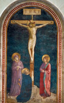 The Crucifixion with Saint Dominic, c. 1440. Artist: Angelico, Fra Giovanni, da Fiesole (ca. 1400-1455)