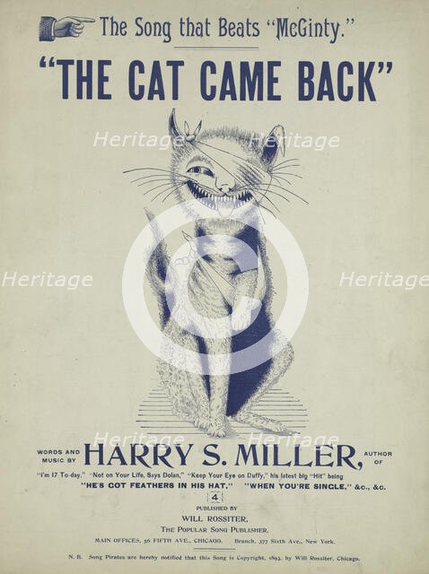 'The cat came back', 1893. Creator: Unknown.