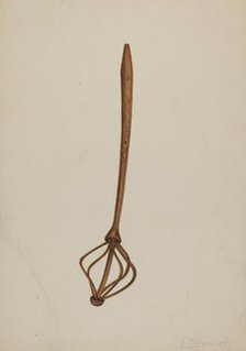 Wooden Egg Beater, c. 1940. Creator: Luther D. Wenrich.