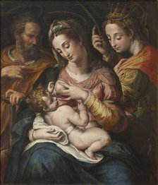 The Holy Family with Saint Catherine.
