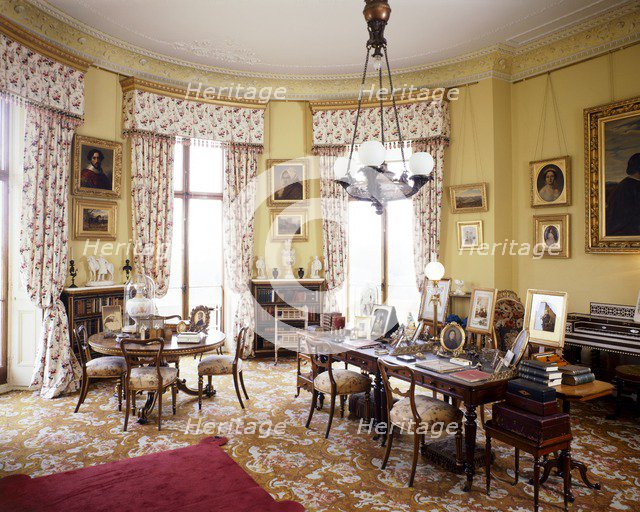 Queen Victoria's Sitting Room, Osborne House, c1990-2010. Artist: Nigel Corrie.