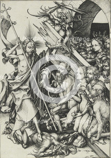 Christ in Limbo, late 15th century. Artist: Martin Schongauer.