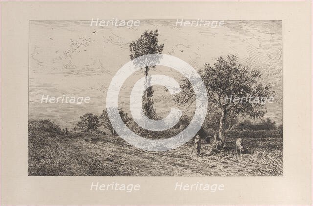 Landscape, 1864. Creator: Charles Emile Jacque.
