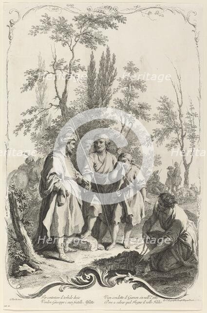 Joseph and His Brothers, c. 1745. Creator: Joseph Wagner.