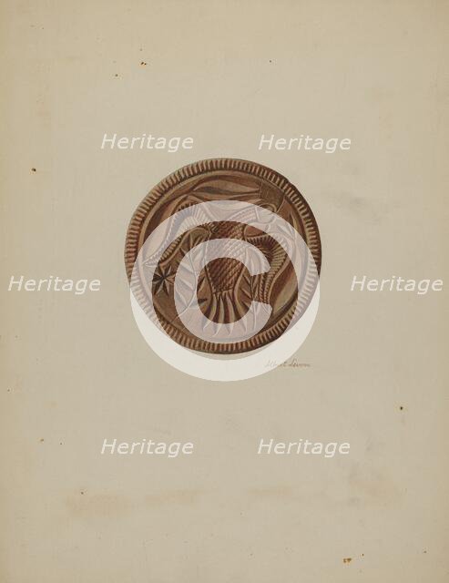 Pa. German Butter Mold, c. 1938. Creator: Albert J. Levone.