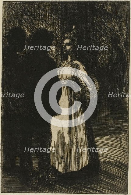 Conversation at Night, 1898. Creator: Theophile Alexandre Steinlen.