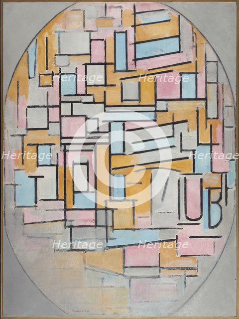 Composition in oval with color planes 2, 1914.