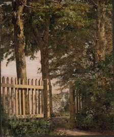 The Garden Gate of the Artist's Home at Blegdammen, 1843-1844. Creator: Christen Købke.