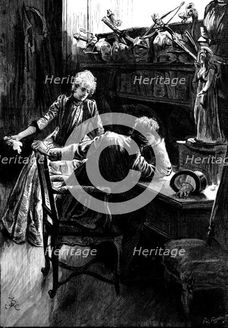 "Is it not time," she asked, "that this should cease?", 1890.  Creator: R. Taylor.