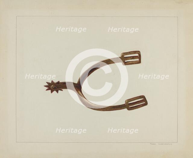 Rider's Spur, c. 1938. Creator: Fred Hassebrock.