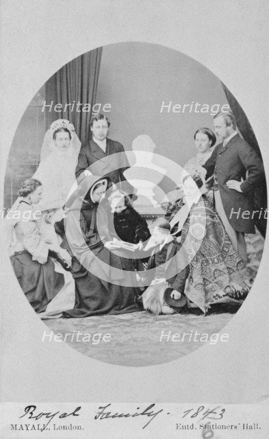 Prince (later King Edward VII) and Princess of Wales after their wedding, 1863. Artist: Unknown