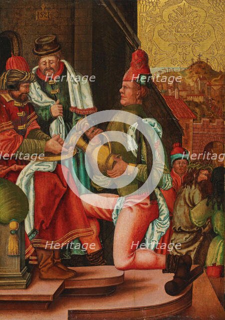 Pontius Pilate Washes His Hands, 1521. Creator: Swabian master (active ca. 1500).