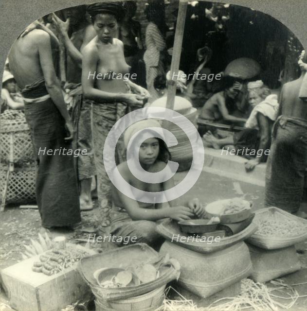 'A Native Market in an Island Paradise, Bali, Dutch East Indies', c1930s. Creator: Unknown.