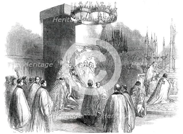 Enthronization of Cardinal Wiseman, in St. George's Church, Lambeth, 1850. Creator: Unknown.