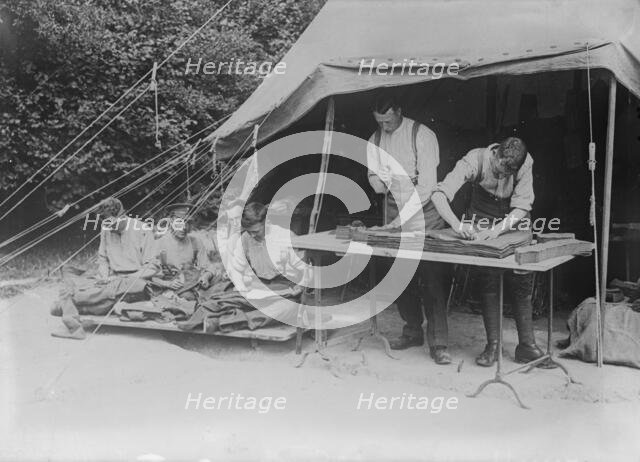 British training, tailor shop, 17 Aug 1917. Creator: Bain News Service.
