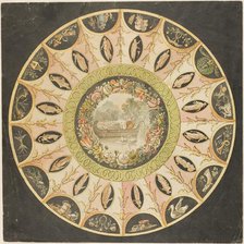 Design for a Circular Ceiling Decoration, n.d. Creators: Unknown, Pierre Francois Leonard Fontaine, Charles Percier.