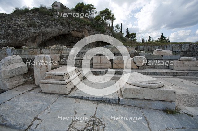 A Peisistratid enclosure in Eleusis, Greece. Artist: Samuel Magal