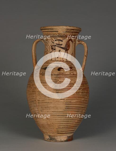 Attic Geometric Amphora, about 720 BC. Creator: Workshop of Painter of Athens 897.