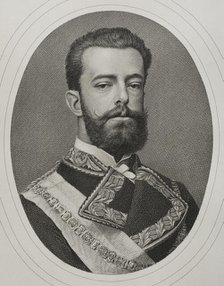 Amadeo I of Spain (1845-1890), King of Spain from January 2, 1871 to February 11, 1873, 1882.  Creator: Joaquin Furno Abad.