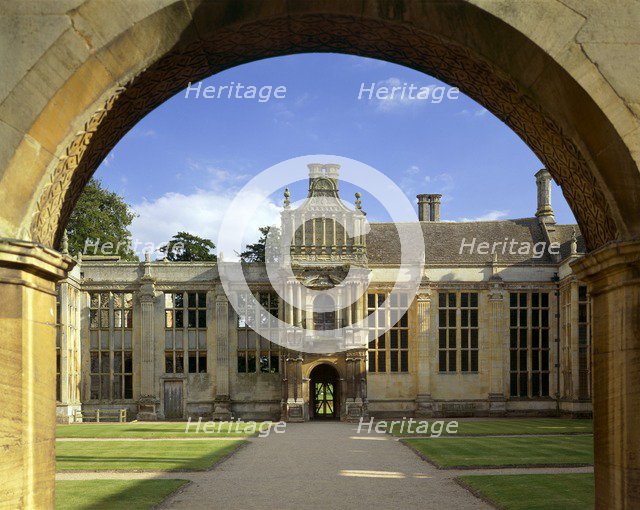 View from the north side of the inner court of Kirby Hall, Northamptonshire, c2000s(?). Artist: Unknown.