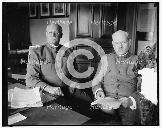 Hugh L. Scott & Tasker H. Bliss at desk, between 1910 and 1920. Creator: Harris & Ewing.