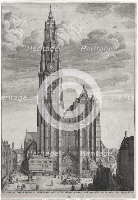 Antwerp Cathedral, 1649. Creator: Wenceslaus Hollar (Bohemian, 1607-1677).