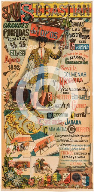 San Sebastián. Grandes corridas, 1892. Creator: Salvi, Manuel (1856-1930).