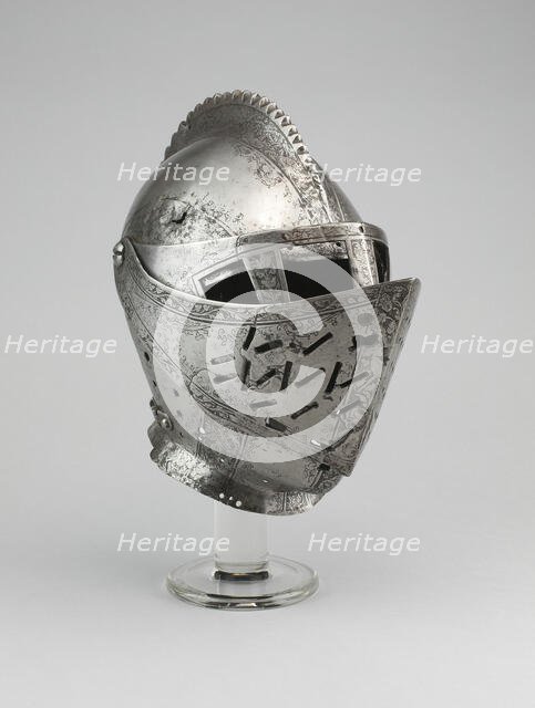 Close Helmet, Landshut, 1551, possibly 1557. Creator: Possibly by the workshop of Wolfgang Grosschede.