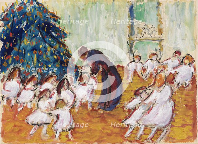 Christmas tree, 1911. Creator: Werefkin, Marianne, von (1860-1938).