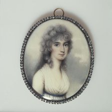Portrait of Miss Bradley, c1800. Creators: Nathaniel Plimer, Richard Cosway.