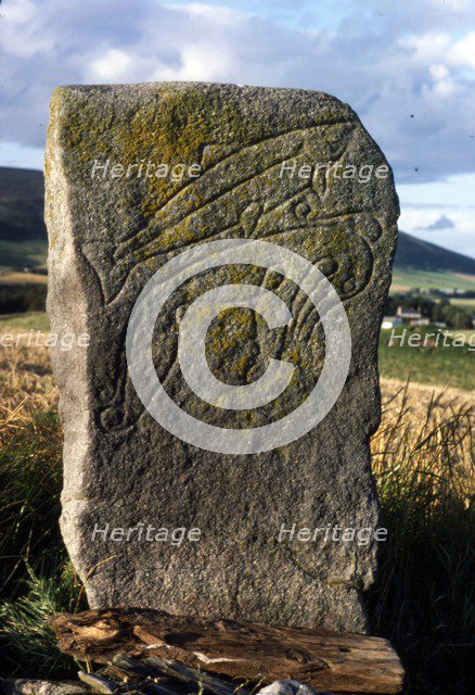 Rhynie-Crawstone, Pictish incised Animals, Aberdeenshire, c5th century-c8th century. Artist: Unknown.