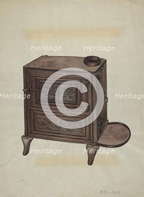 Wood Burner Cook Stove, c. 1939. Creator: Walter L. Webster.