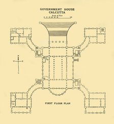 'Government House Calcutta - First Floor Plan', 1925. Creator: Unknown.