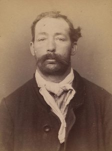 Boutel. Joseph. Louis. 34 ans, né à Bonnay (Eure). Corroyeur. Anarchiste. 5/3/94. , 1894. Creator: Alphonse Bertillon.
