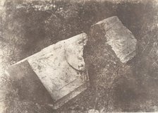 Jérusalem, Tombeau des rois de Juda, Fragments d'un sarcophage, 1854. Creator: Auguste Salzmann.