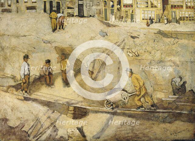 Building Site in Amsterdam, 1891. Creator: Richard Roland Holst.