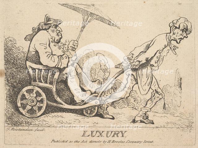 Luxury, [1781] reissued 1786-95. Creator: Thomas Rowlandson.