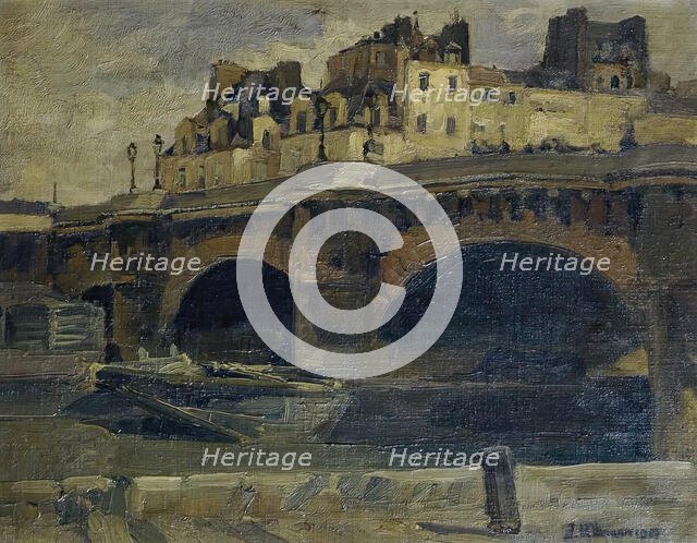 Parisian landscape with Pont Neuf, 1907. Creator: Julius Ullmann.