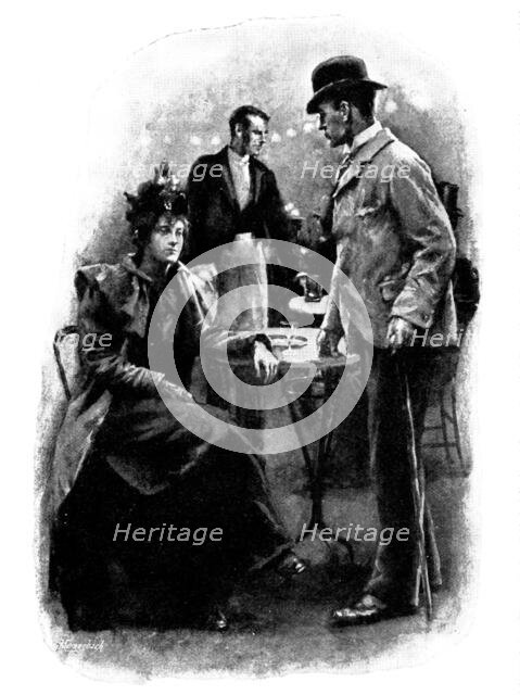 Eve's Ransom...: "I am a stranger to you," Hilliard managed to say..., 1895. Creator: George Meisenbach.