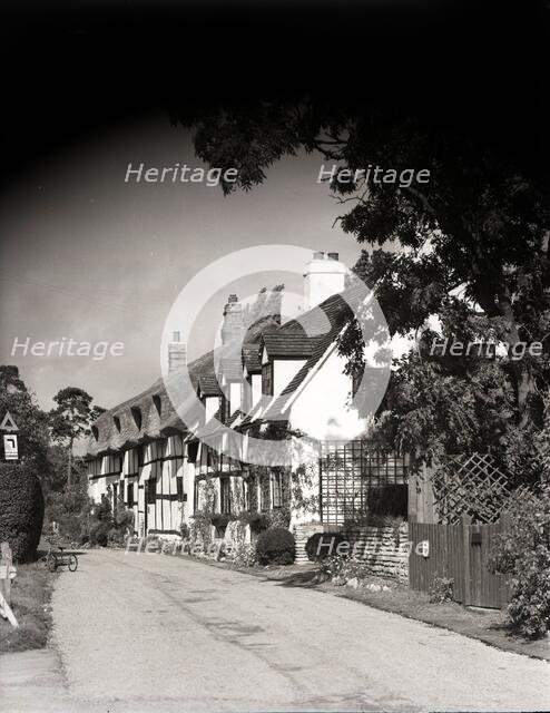 Old cottages, Shottery, Stratford-upon-Avon, Warwickshire, c1955.  Creator: Arthur Charles Kirby Ware.