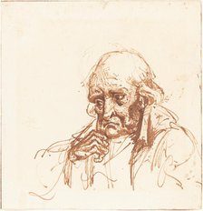 Head of an Old Man, 19th century. Creator: Unknown.