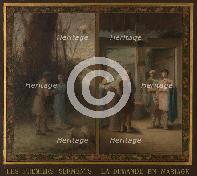 Sketch for the town hall of the 19th arrondissement of the City of Paris:Evocations of marriage,1880 Creator: Emile Levy.