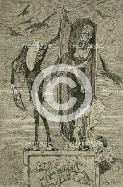 Le Vice suprême (The Supreme Vice), 1884. Creator: Félicien Rops.