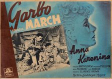 Movie poster "Anna Karenina" by Clarence Brown with Greta Garbo in the title role, 1935. Creator: Panella (active 1930s).